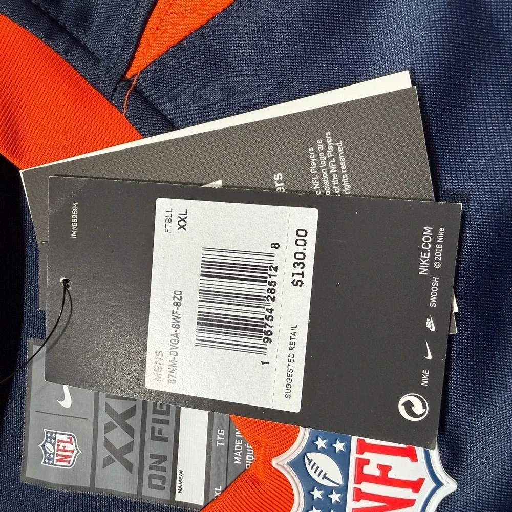 Denver Broncos‎ Jersey Nike On Field Russel Wilson #3 Jersey Blue Mens 2XL
